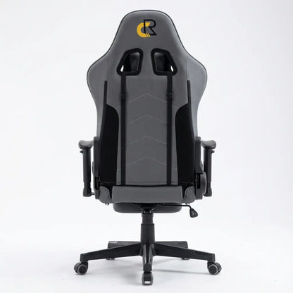 Chaise Gaming Ergonomique à roulettes en tissu avec coussins lombaire et cervical