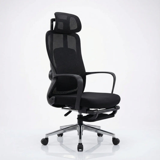 Chaise de Bureau Ergonomique avec Repose-jambes